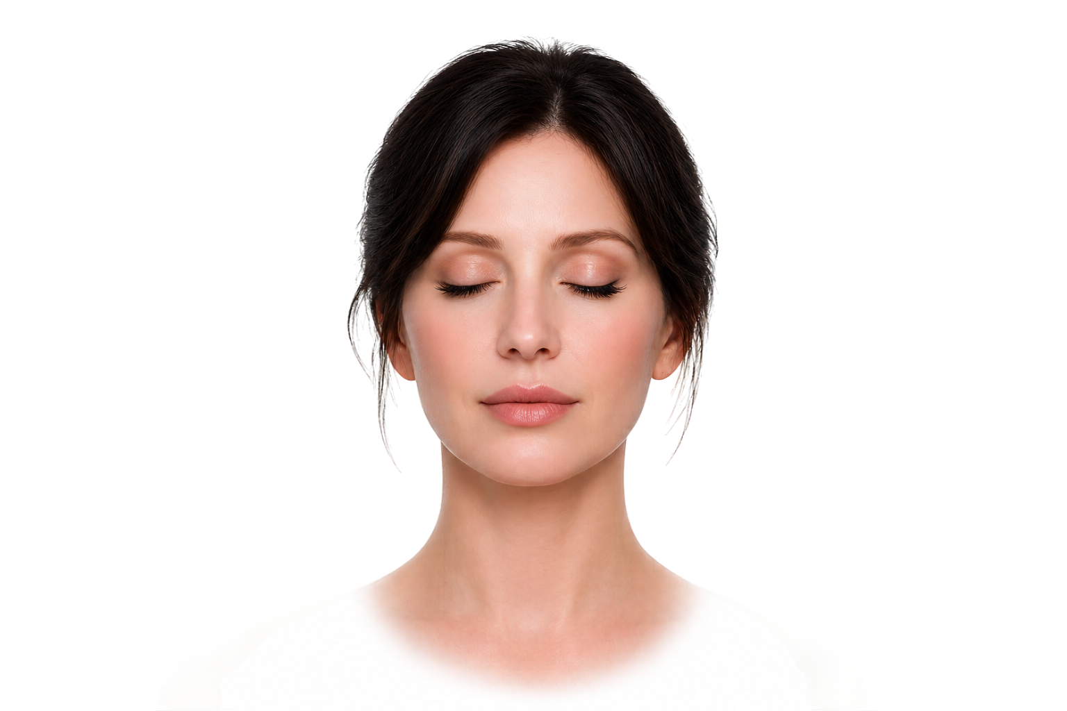 Person in calm meditative state, eyes closed